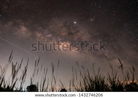 Stars and the Milky Way in the dark night sky