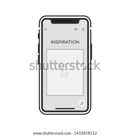 Inspiration Iphone screen kit icon. Wireframe symbol modern, simple, vector, icon for website design, mobile app, ui. Vector Illustration