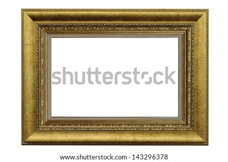 Antique frame isolated on white background