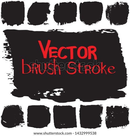 Vector brush in grunge style. A set of abstract patches of paint. A background with place for text