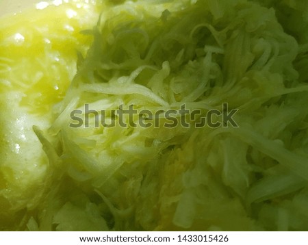 Grated pulp of the vegetable Zucchini
