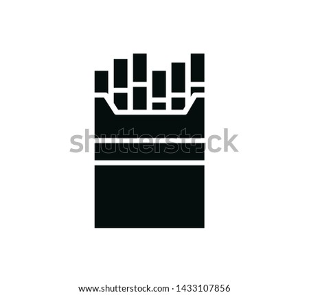 Cigarette pack icon vector flat style illustration