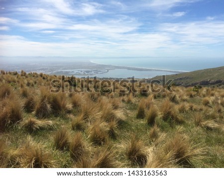 View over New Brighton, Christchurch, New Zealand from the Port hills