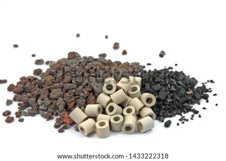Filtering material for aquaria, isolated against white background Royalty-Free Stock Photo #1433222318