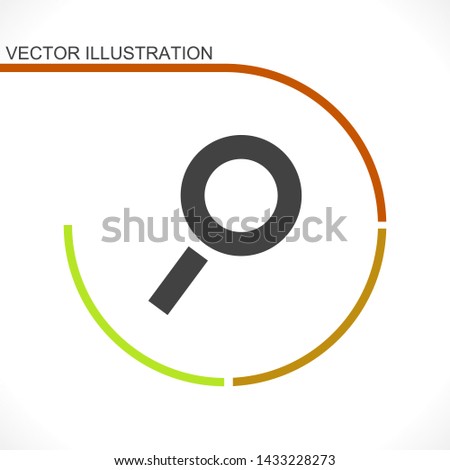 magnifier vector icon 10 eps , Lorem ipsum Flat design