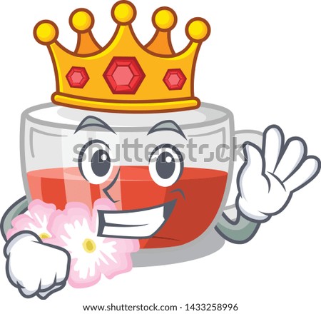 King rosehip tea in the character shape