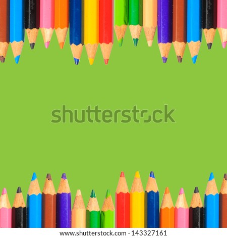pastel colorful pencil on white color paper background