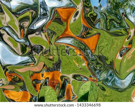 Metallic liquid reflection background texture