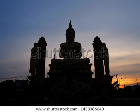 Buddha image and evening of Yasothon