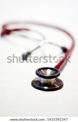 Isolated stethoscope in white background