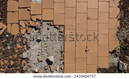 texture and background of old and broken tiles