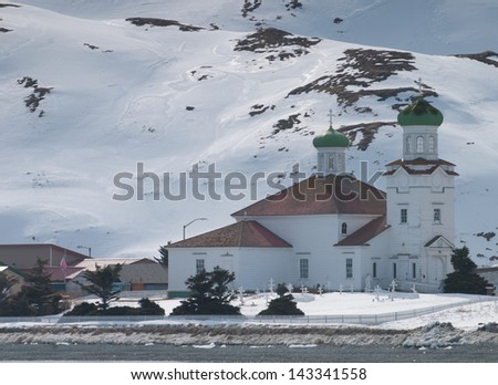 Picture of an orthodox church in Aleutian Islands