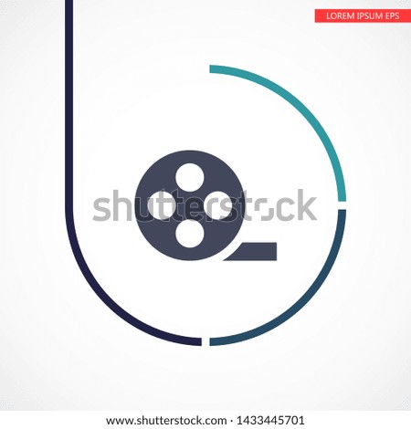 Vector icon videotape 10 EPS . Lorem Ipsum Illustration design