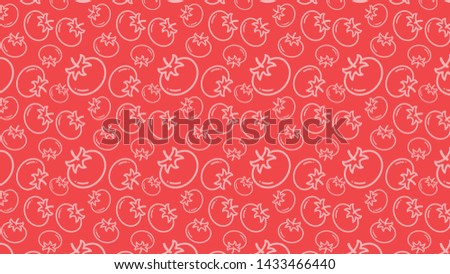 Tomato doodle pattern. wallpaper. tomato symbol. sign. background. Royalty-Free Stock Photo #1433466440
