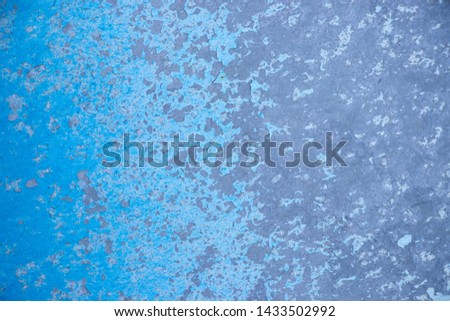 Blue worn paint gradient grunge wall texture