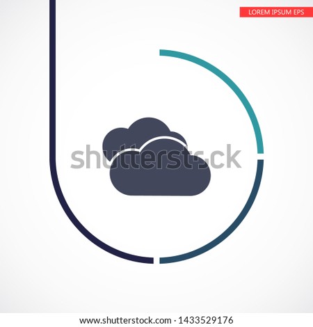 Cloud Vector icon . Lorem Ipsum Illustration design