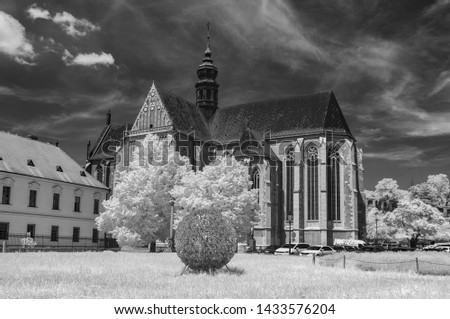 Basilica of the Assumption of Our Lady, Brno made with a converted infrared camera