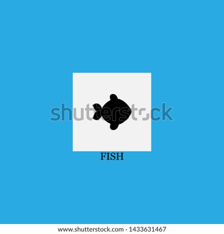 fish icon sign signifier vector