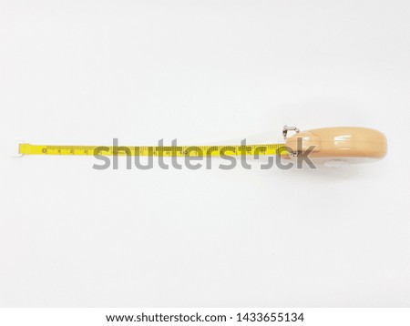 Cute and Girly Metering Tape Design for Measurement Distance and Tailor Tools in White Isolated Background