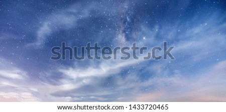 Abstract night sky with milky Way for background purpose. 