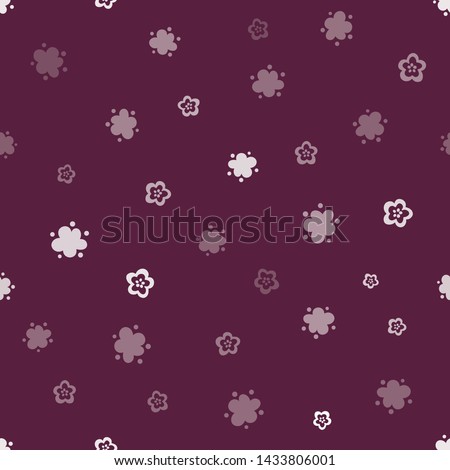 Beautiful burgundy seamless pattern, roses, floral, flowers, handdrawn texture with wavy background, Great as a summer textile print fabric, party invitation or packaging. Surface pattern design.