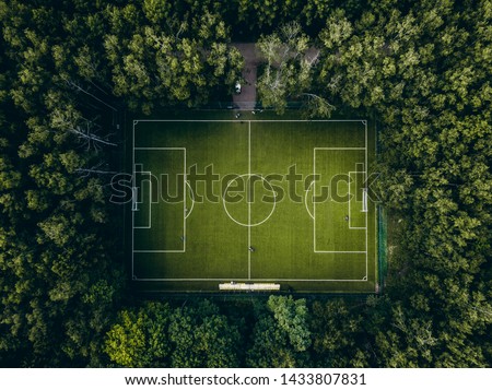 football field in the forest 2. view from above
