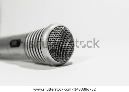 isolated microphone with white background