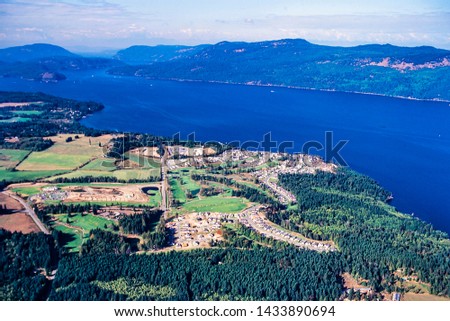 Aerial image of Arbutus Ridge, Vancouver Island, BC, Canada