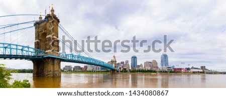 Cincinnati, city in the state of Ohio, United States, as seen across the Ohio river