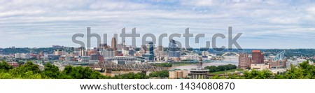 Cincinnati, city in the state of Ohio, United States, as seen across the Ohio river