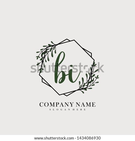 BI Initial beauty floral logo template