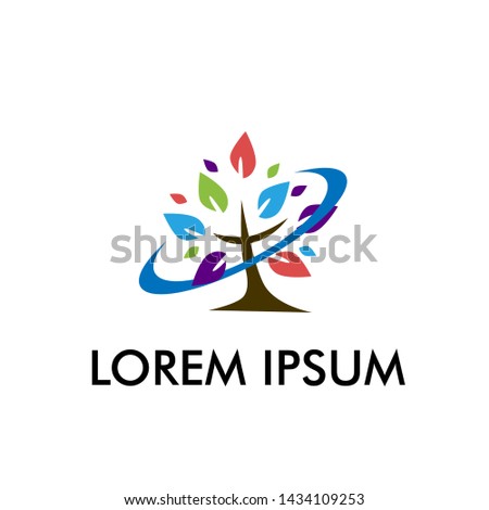 Abstract Tree Logo Vector, symbol of nature and environment for ecological forest and park company
