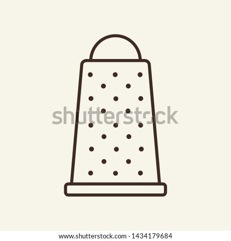 Grater line icon. Knife, wood, tool. Cooking concept. Vector illustration can be used for topics like kitchen, utensil, household