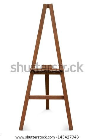 easel isolated on a white background. Royalty-Free Stock Photo #143427943
