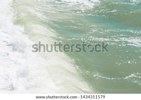 Waves of the ocean at Brighton beach, United Kingdom 