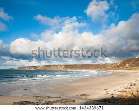 The beach at at Sennen Cove on the Penwith Coast of Cornwall England UK Europe