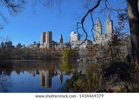 NYC skyline as viewed from central park