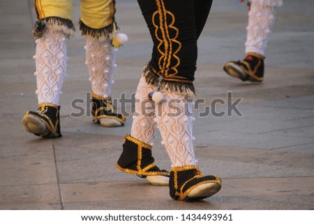 Basque traditional dance in a festival