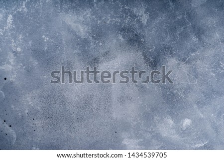 Grey stone or concrete background, wall, table texture, above