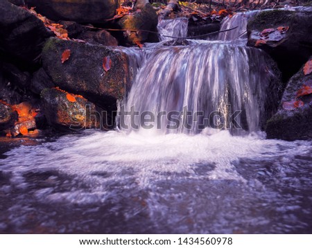 waterfall at the carpathian forest