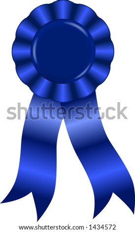 vector graphic depicting a blue ribbon award