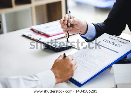 Signing a contract to buy a house, sell a house and making insurance a residential house.