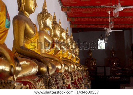 Golden buddha in the temple