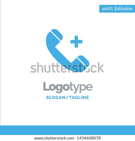 Call, Ring, Hospital, Phone, Delete Blue Solid Logo Template. Place for Tagline