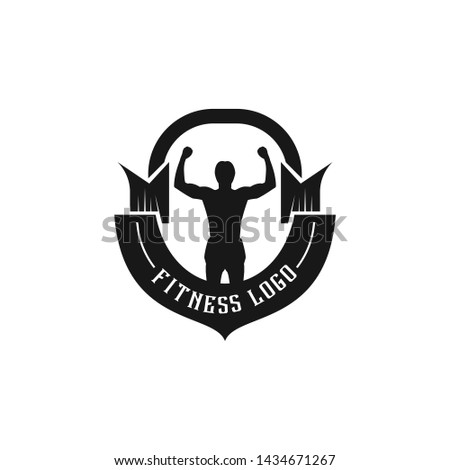 Fitness gym logo design vector template