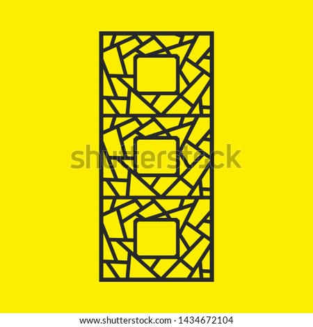 Laser cut vector panel. Elegant modern geometric abstract pattern. A picture suitable for printing, engraving, laser cutting paper, greeting cards, wood, stamp, stencil, gift box, metal, paper, stenci