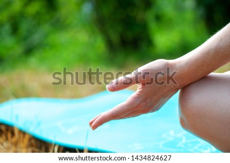 hand position when doing yoga on