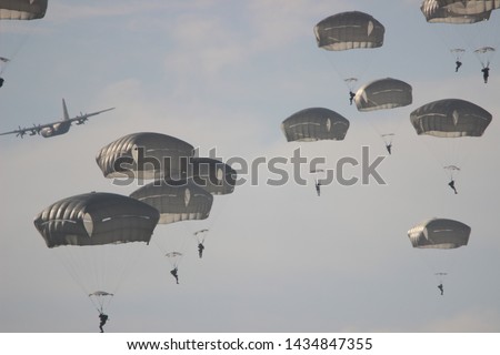 A military 
parachuting training operation