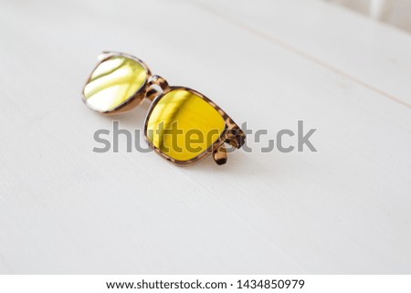 Yellow Lens Cheetah Print Fashion Sunglasses