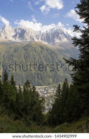 Mountain ridge at the background of the valley